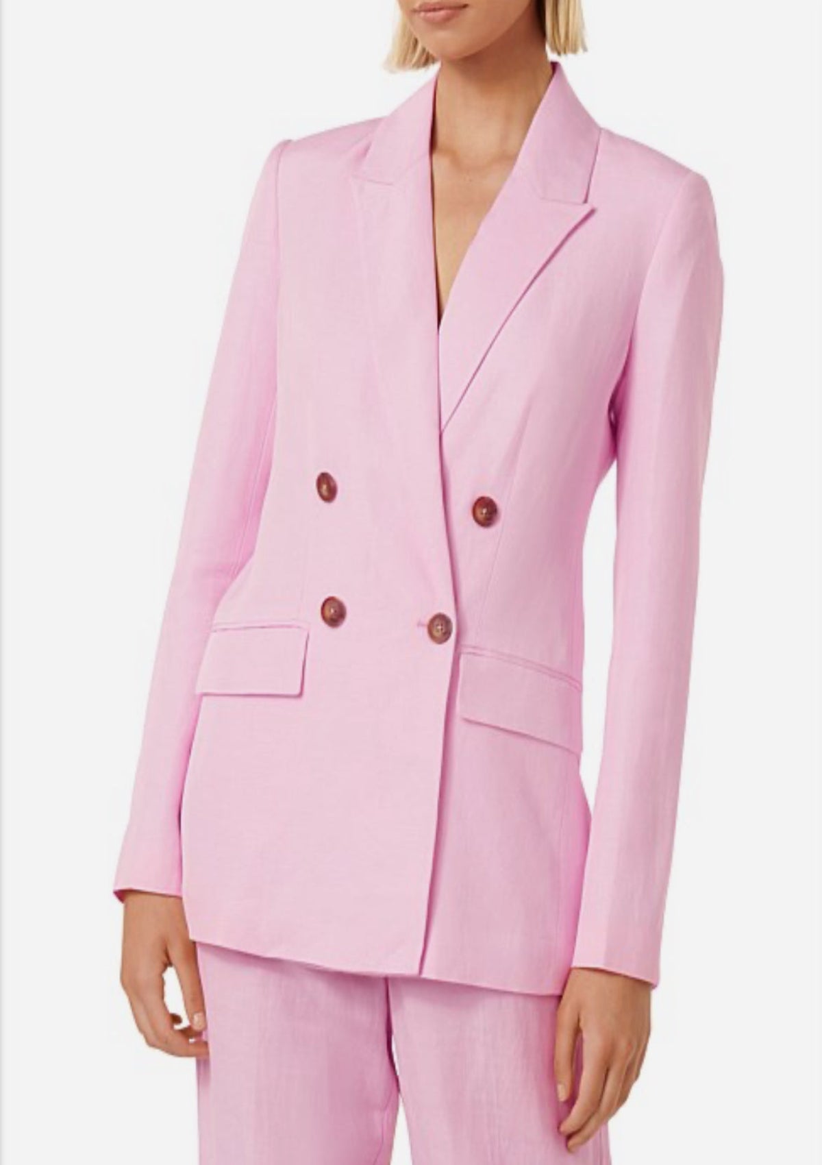 Pink double breasted Blazer