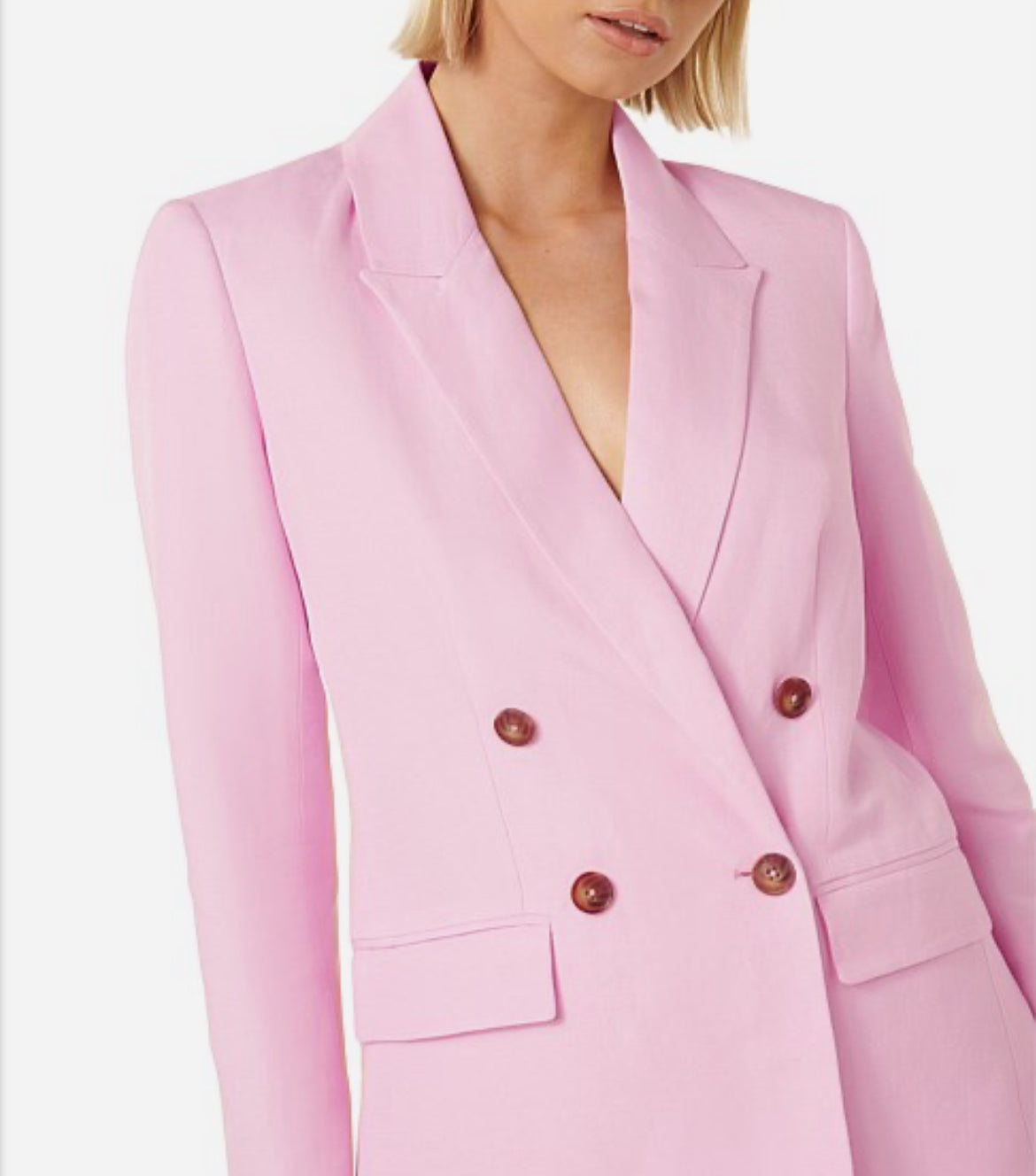 Pink double breasted Blazer