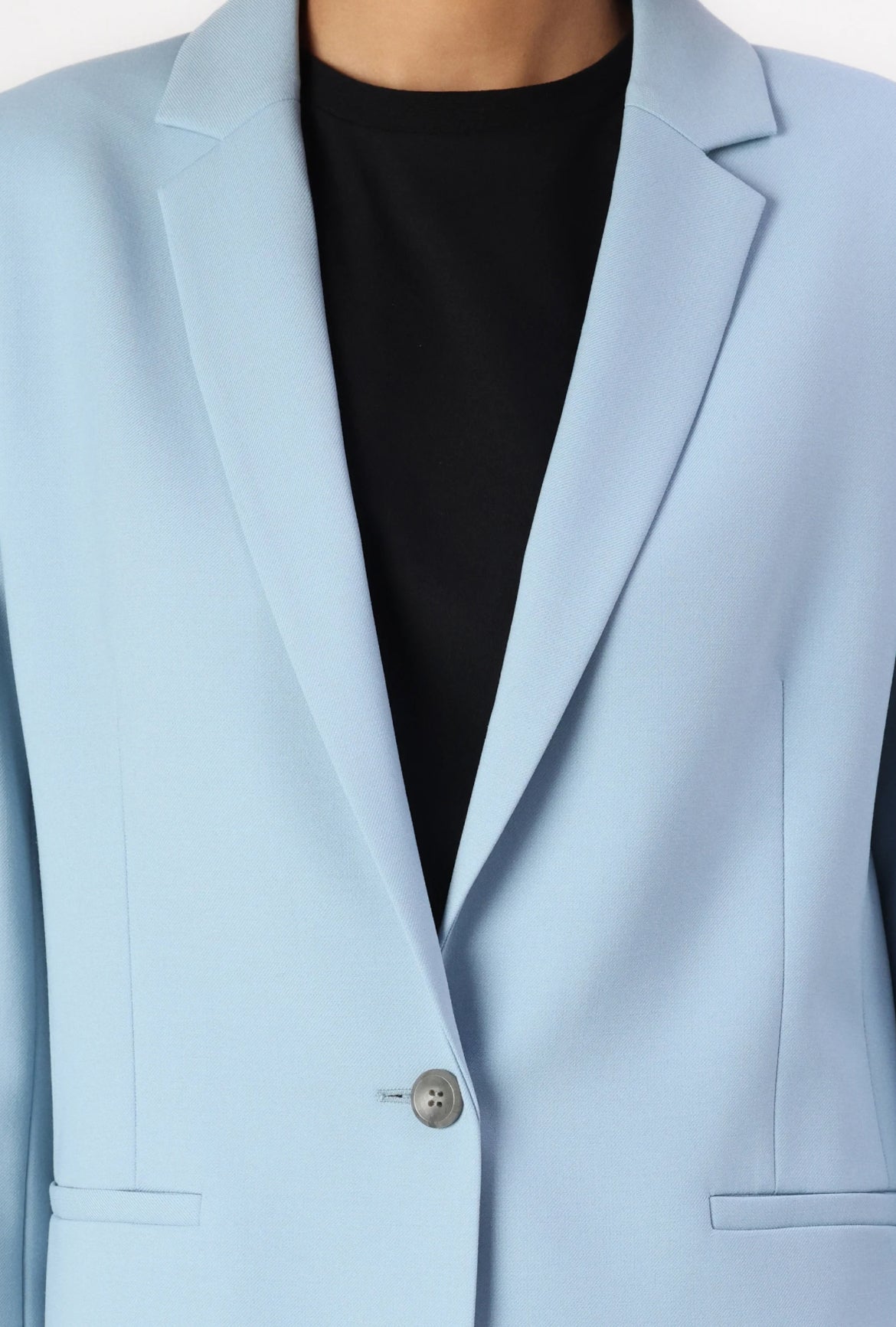 Powder Blue Fitted Blazer