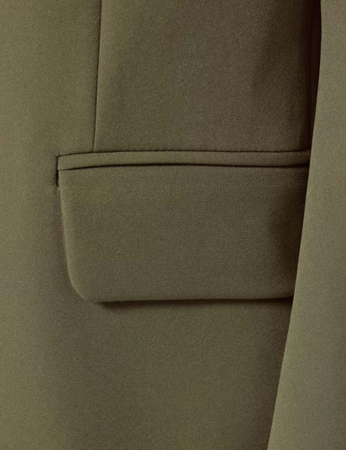 Olive green Fitted Blazer