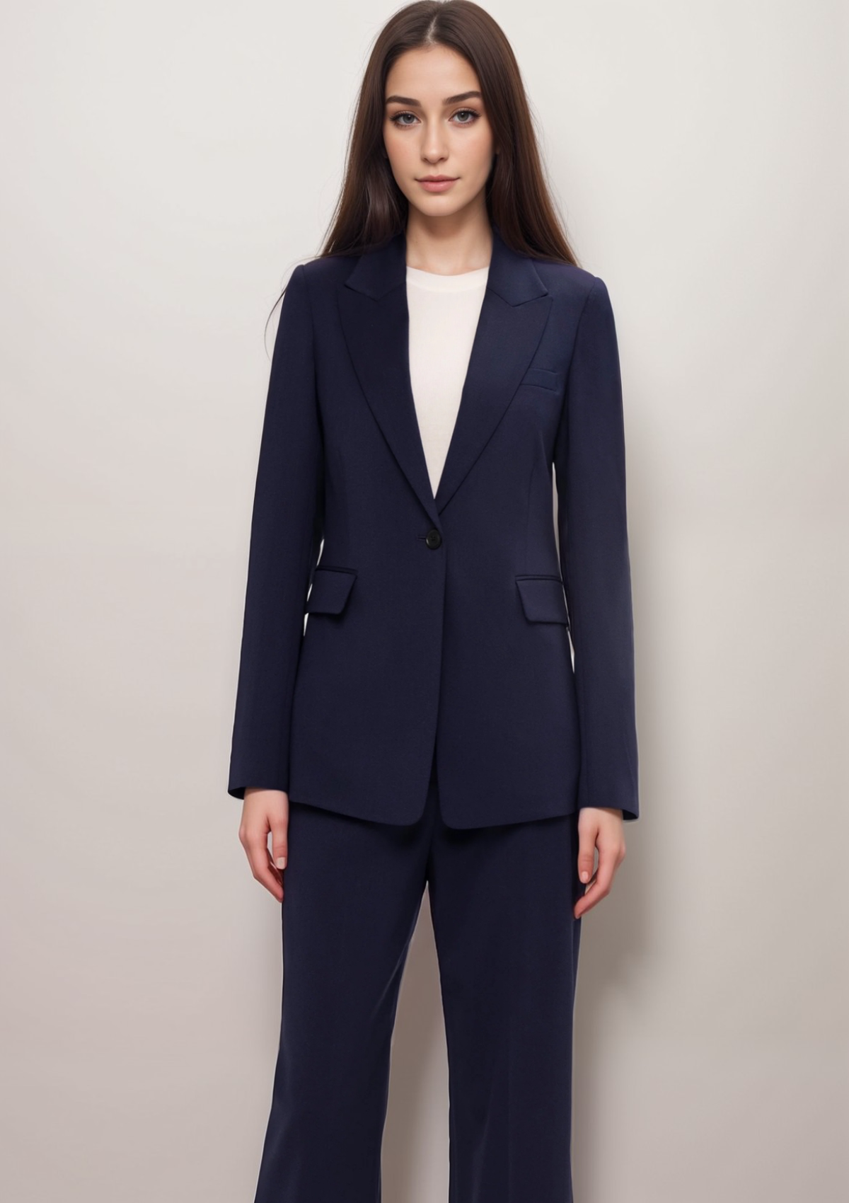 Navy-Blue Texture Blazer