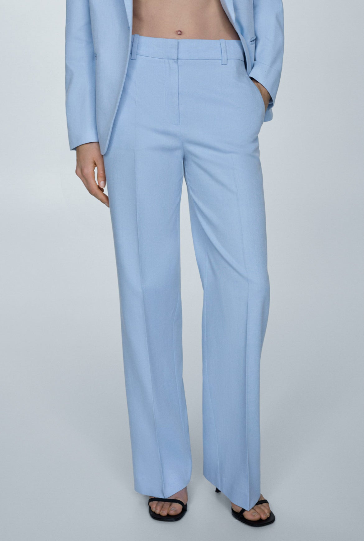 Blue straight fit Trouser