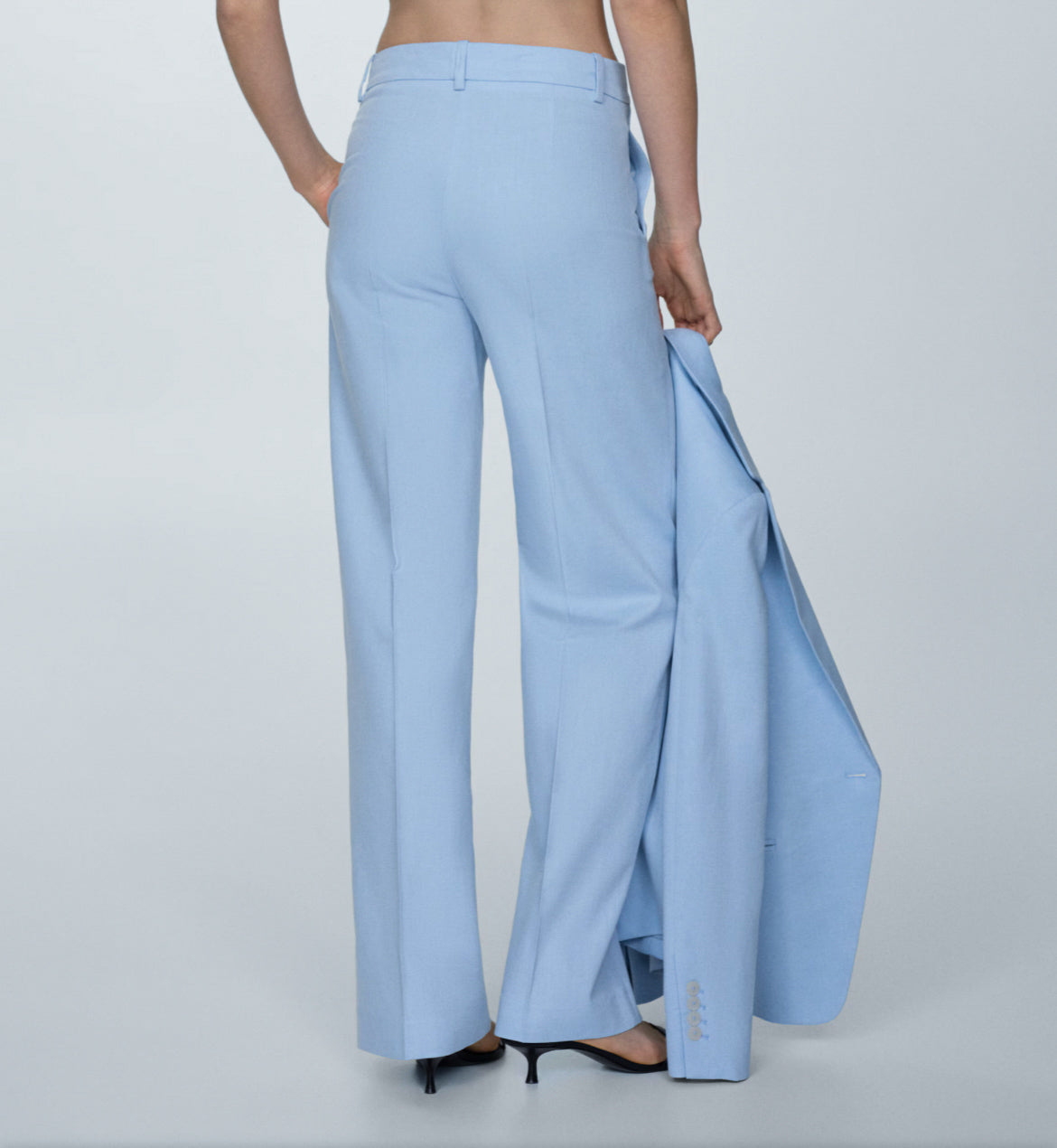 Blue straight fit Trouser