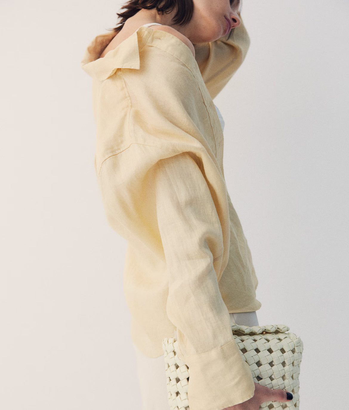 Lemon color Linen Shirt