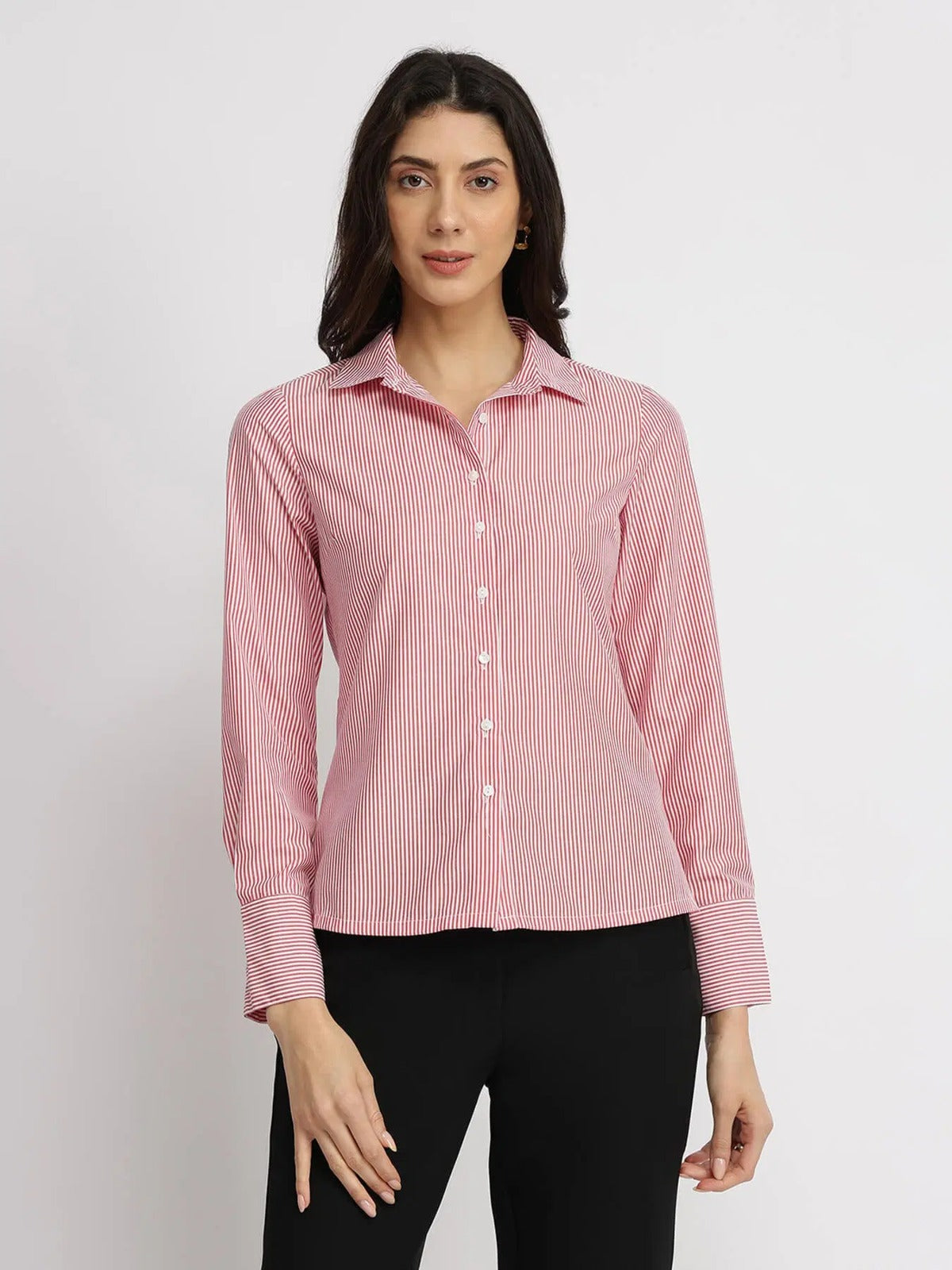Pink stripe shirt