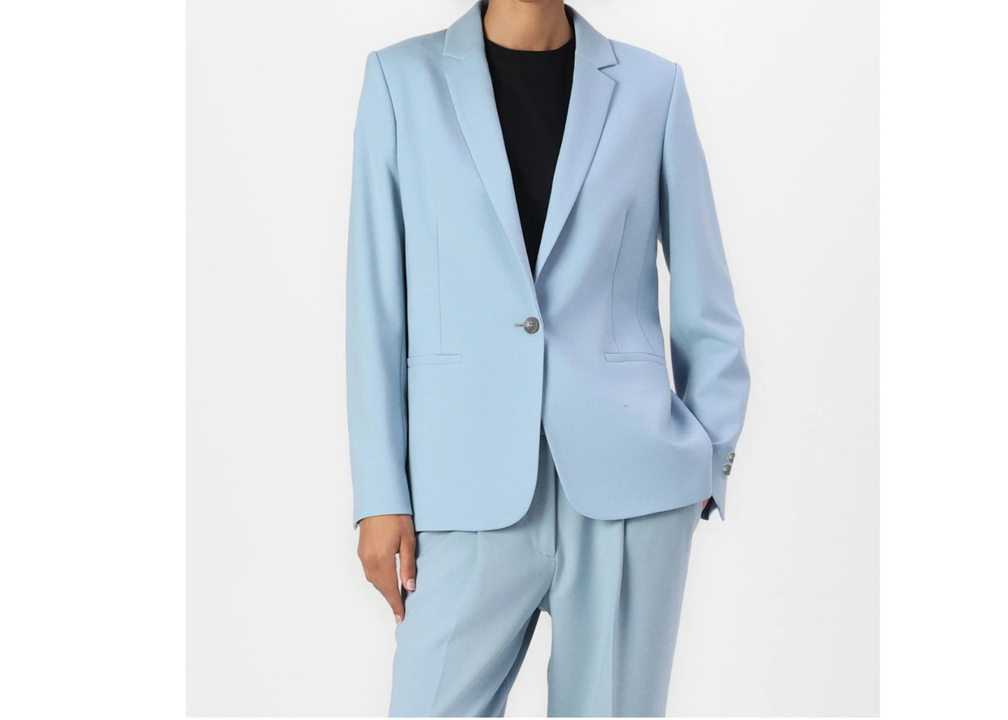 Powder Blue Fitted Blazer