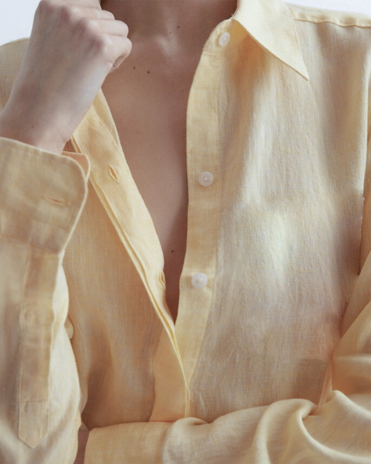 Lemon color Linen Shirt