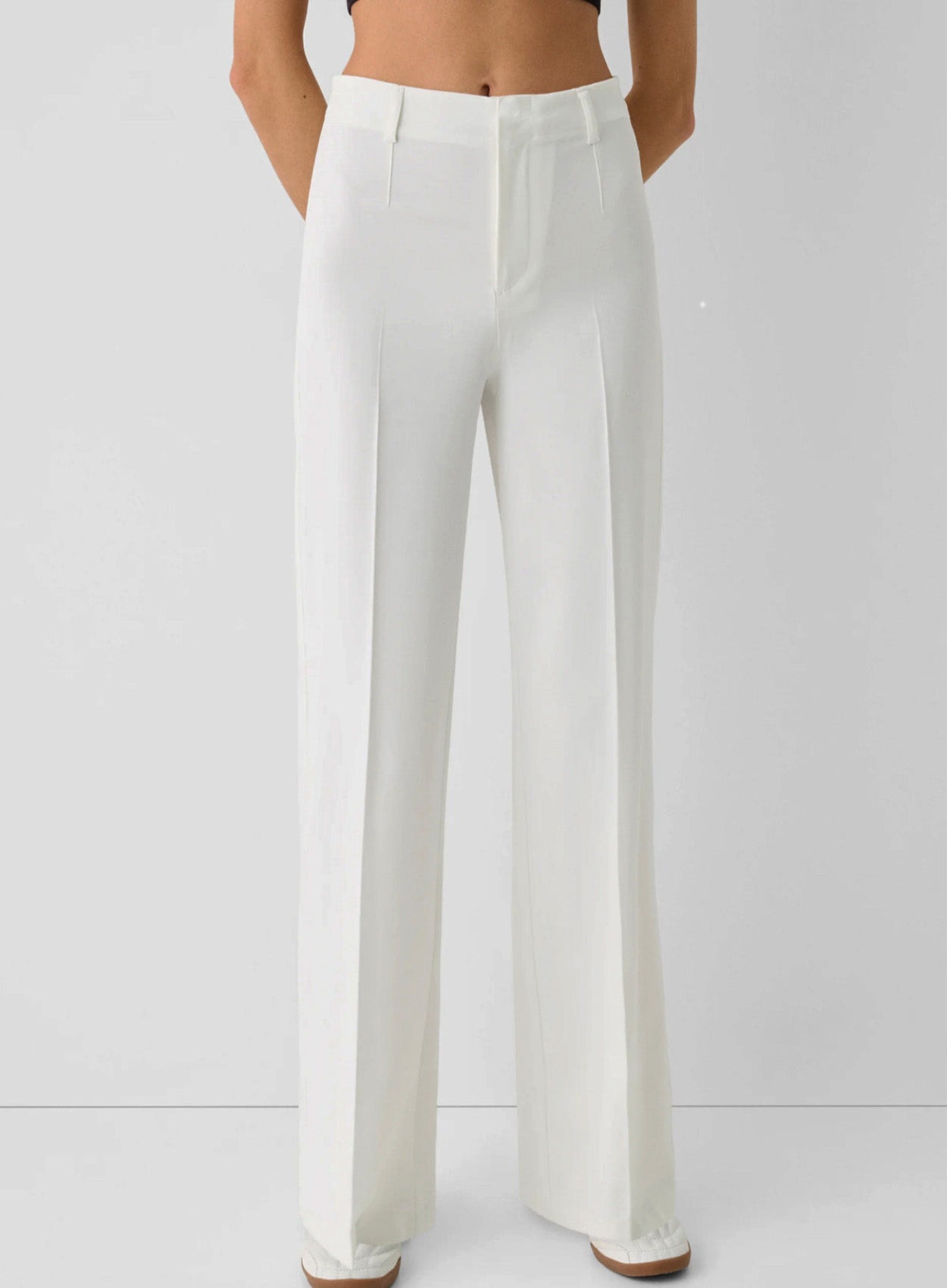 White straight fit Trouser