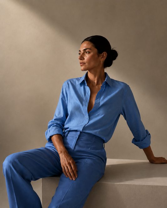 Blue Cotton Shirt