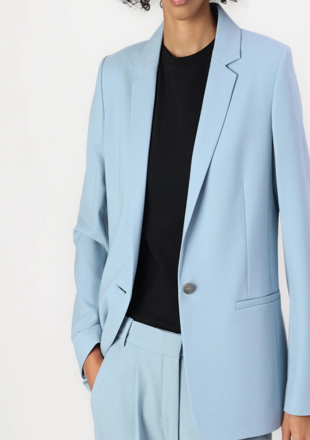 Powder Blue Fitted Blazer