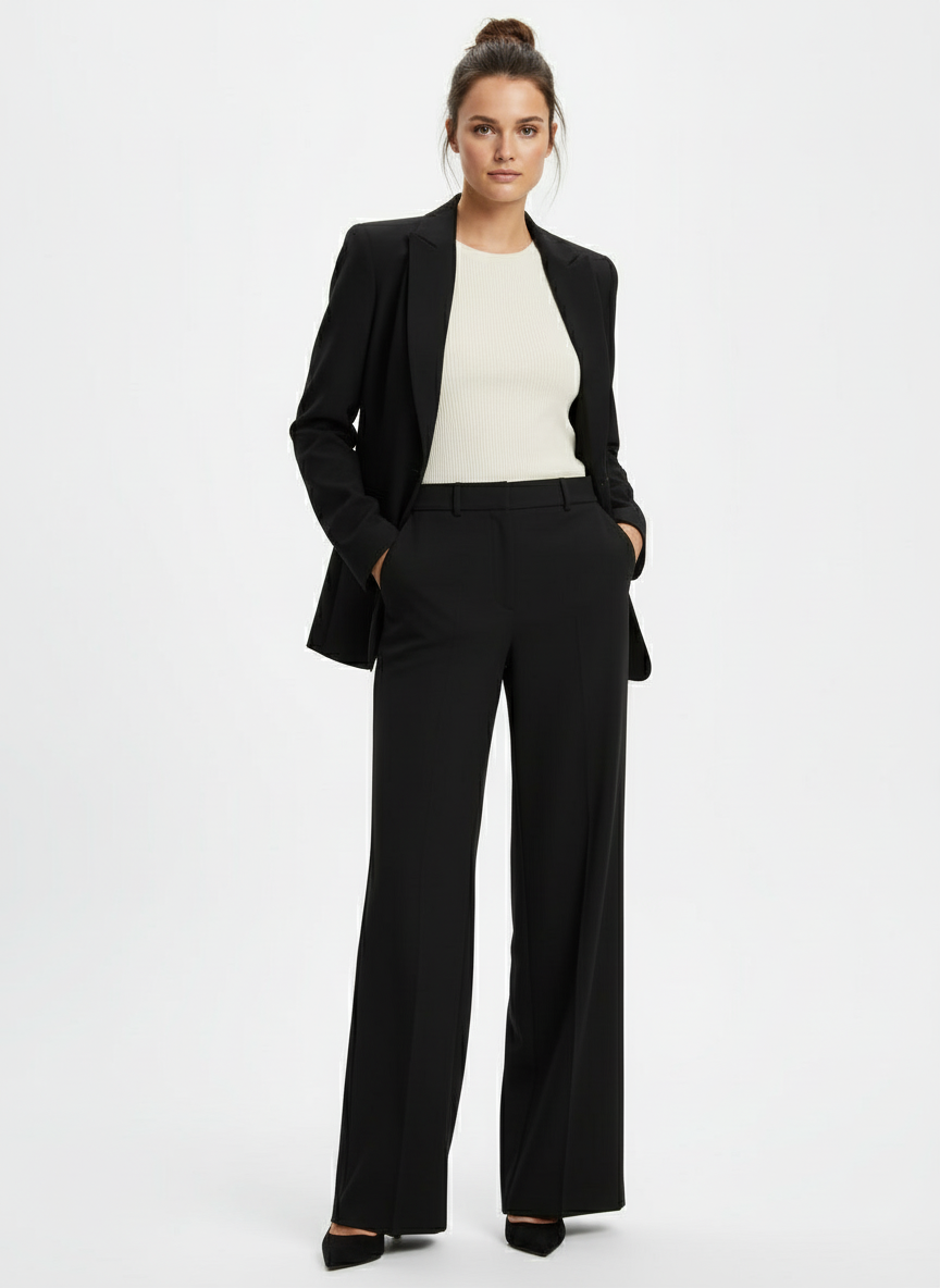 Black High Waist Trouser