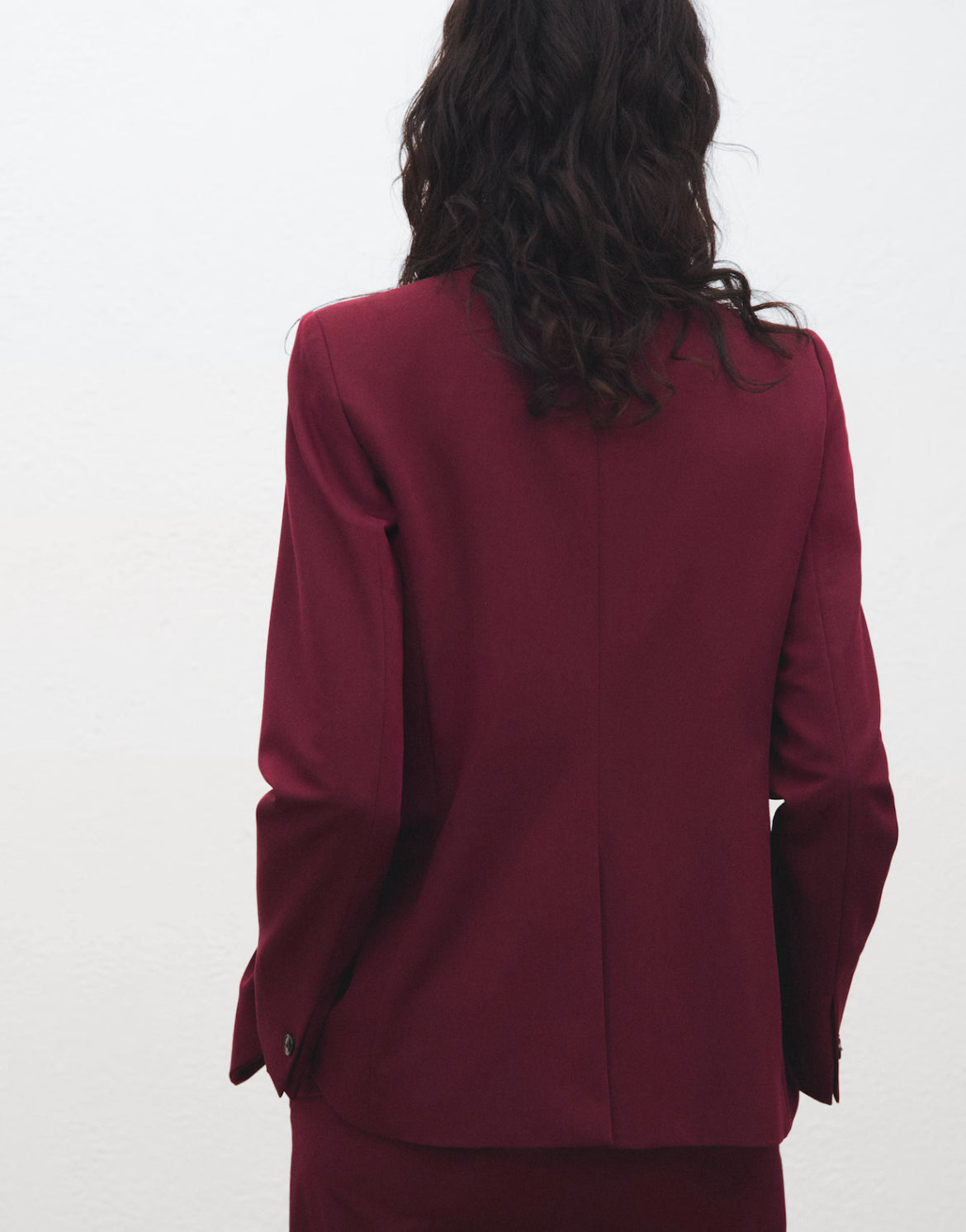 Brick Red Single breasted blazer
