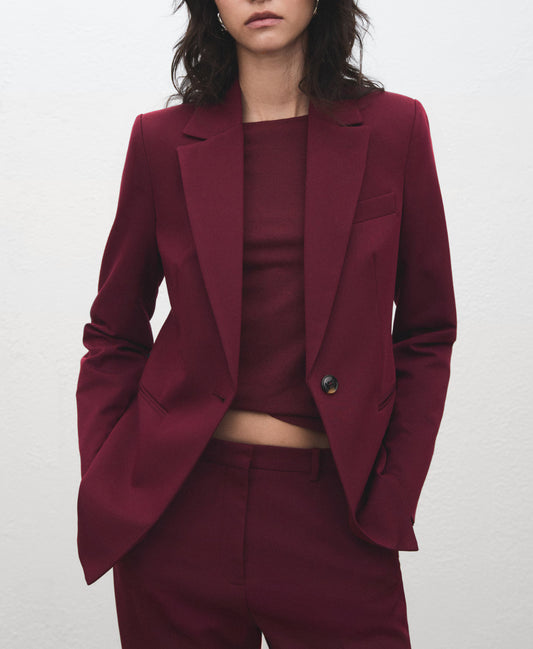 Brick Red Single breasted blazer