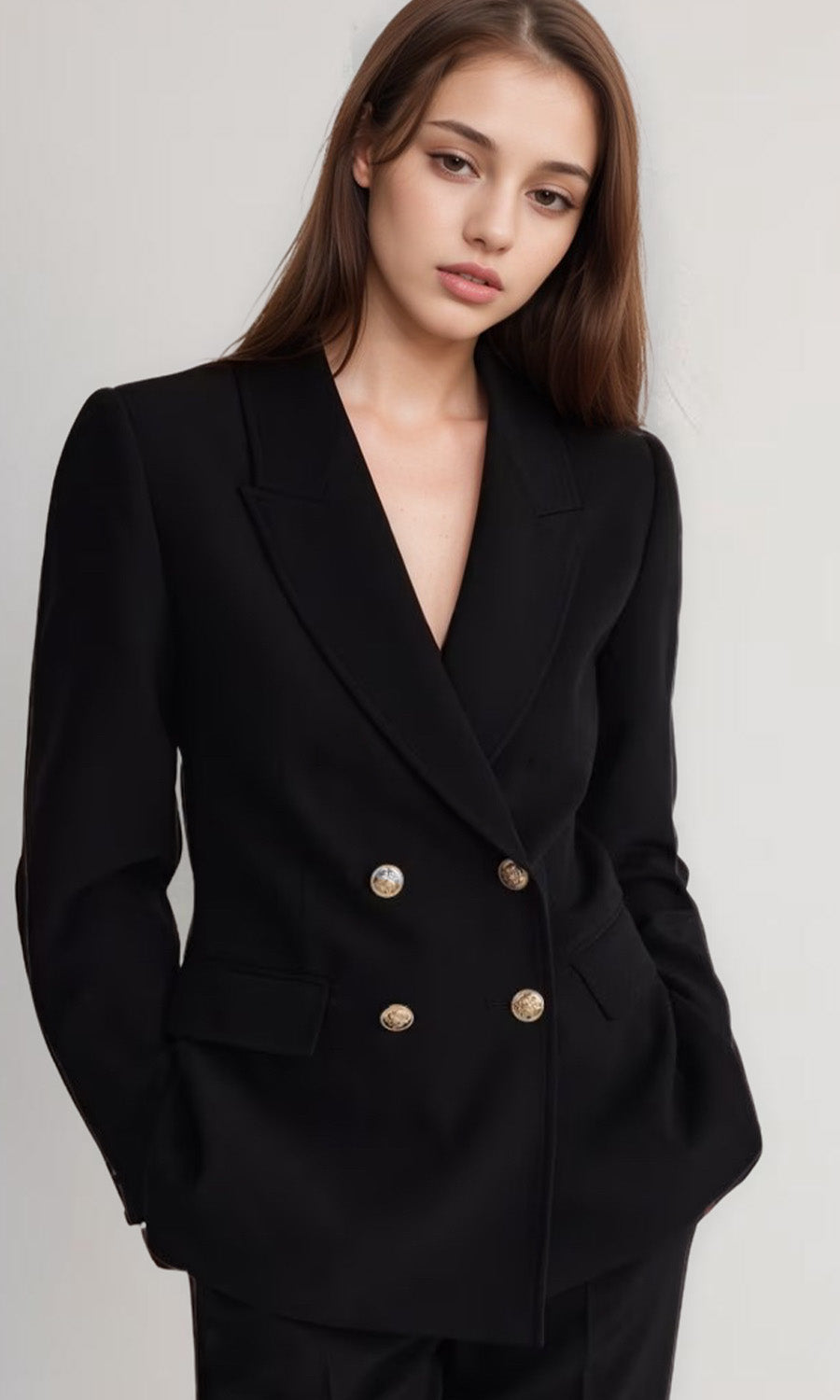 Black double breasted Blazer